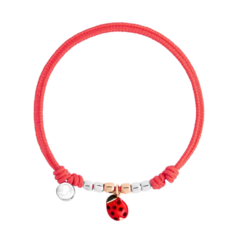 Bracelet Cordon Coccinelle