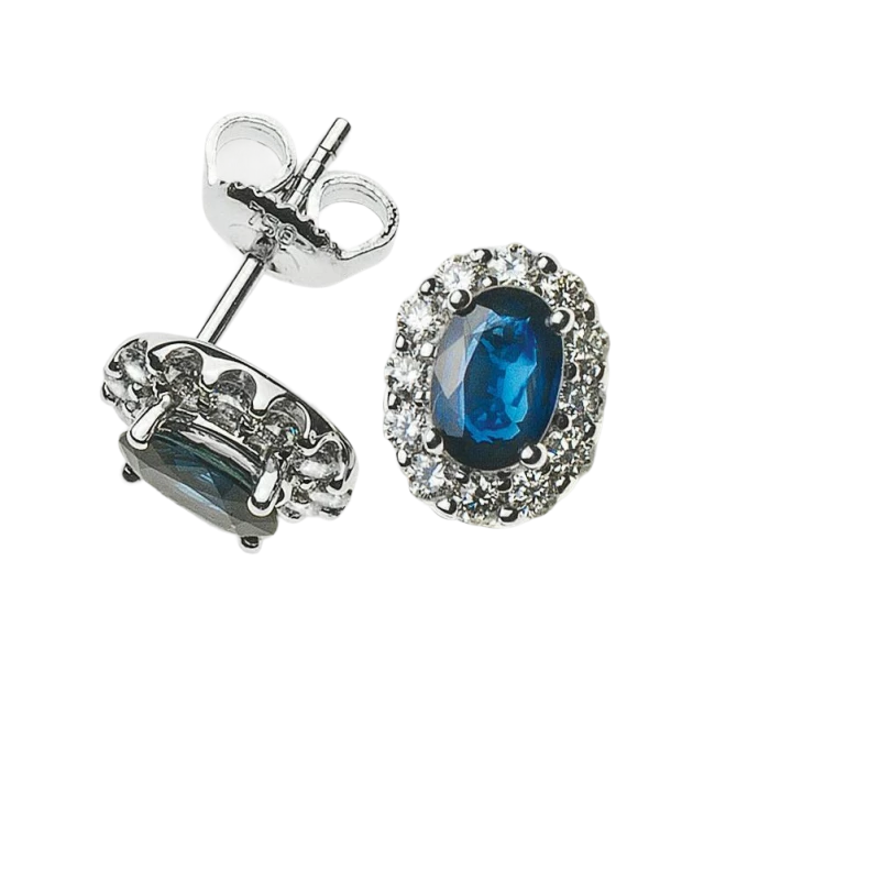 Boucles d'oreilles Saphir