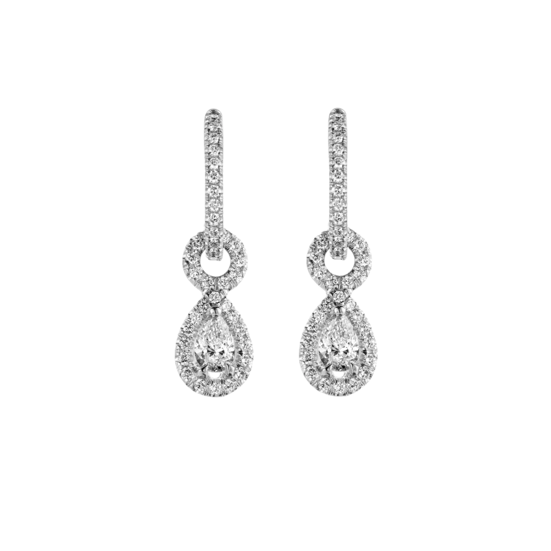 Boucles diamants poires