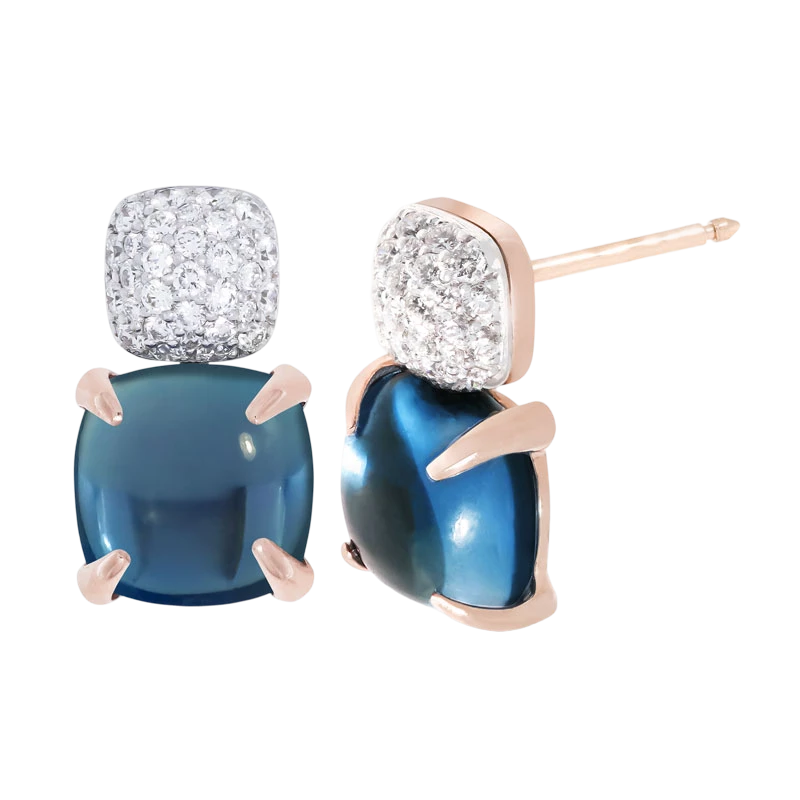 Boucles Topaze London Blue