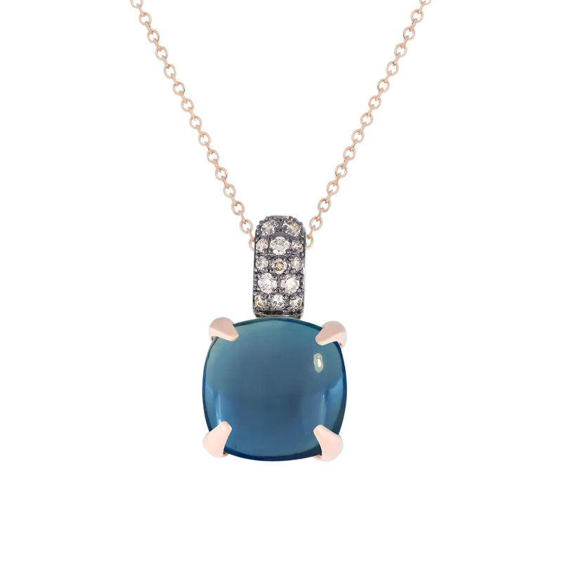 Collier Topaze London Blue
