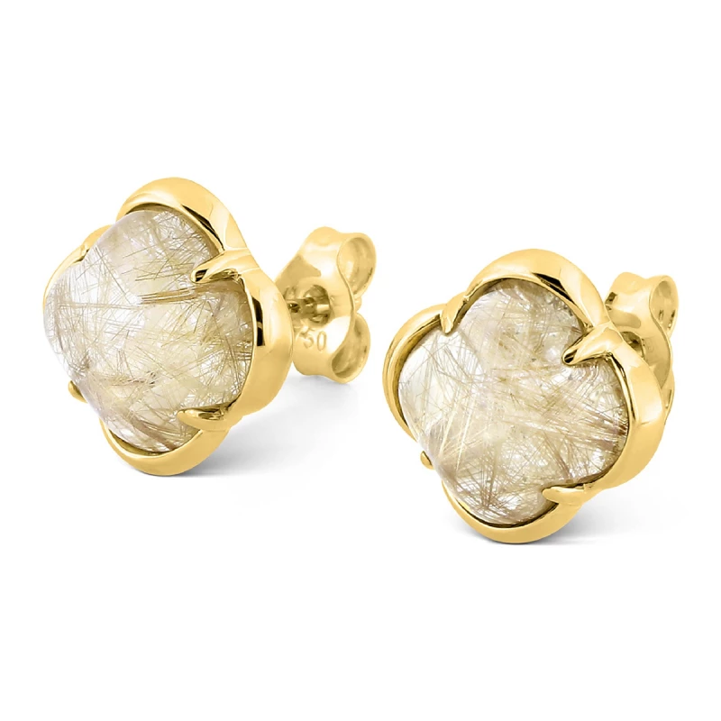 Boucles Songe Quartz Rutilé