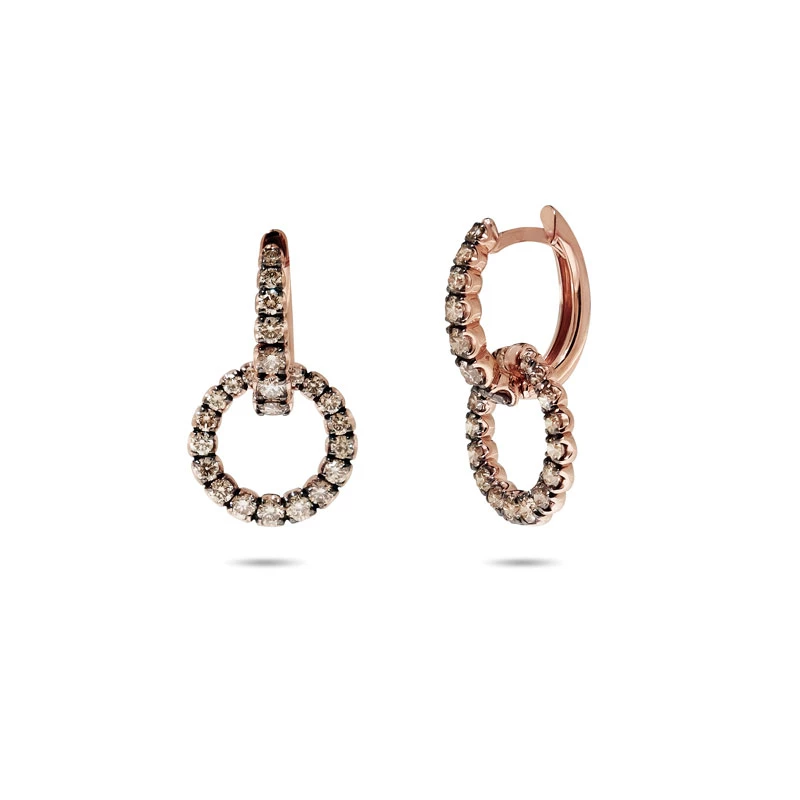 Boucles Archetti Diamants Bruns