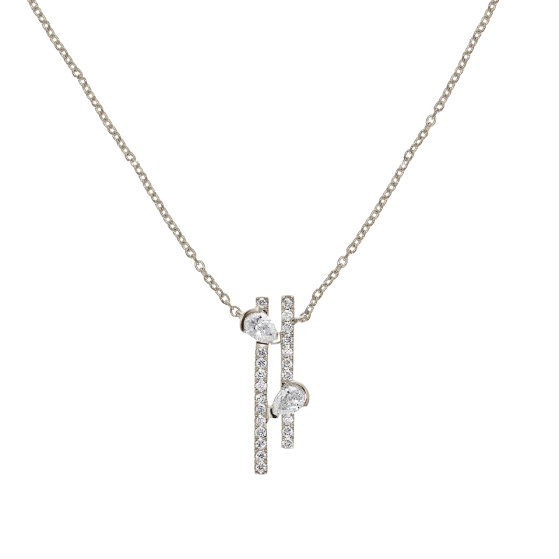 Collier pendentif lignes