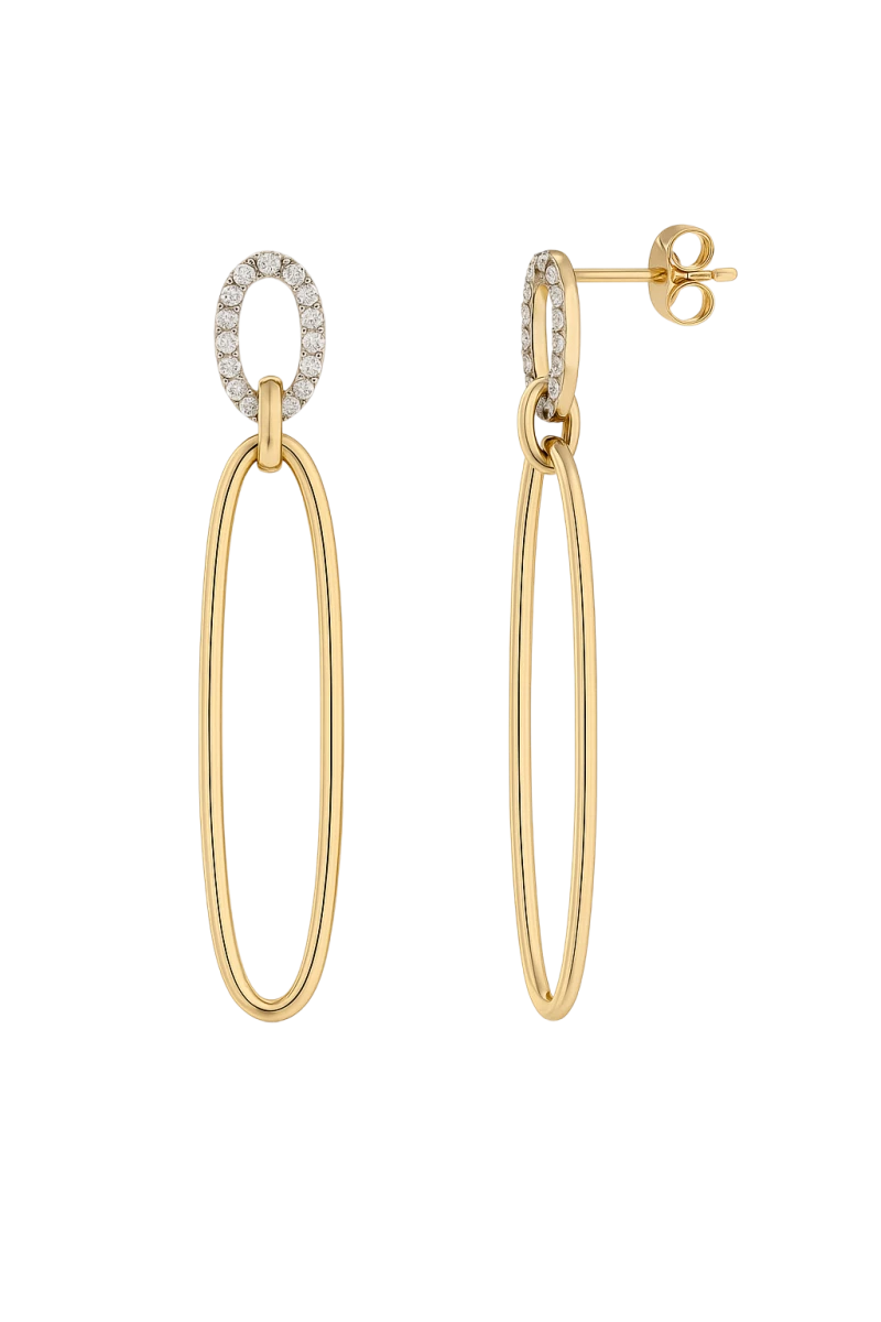 Boucles Pendantes Ovales