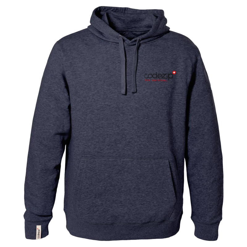 Charcoal grey hoodie with original logo 