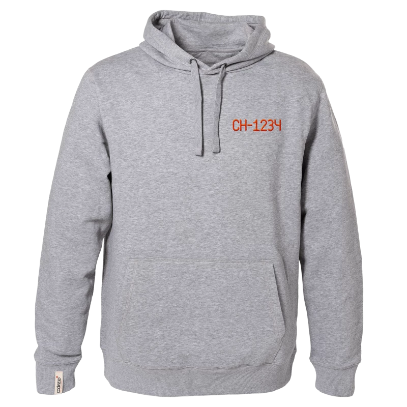 Sweat à capuche gris clair chiné personnalisable 