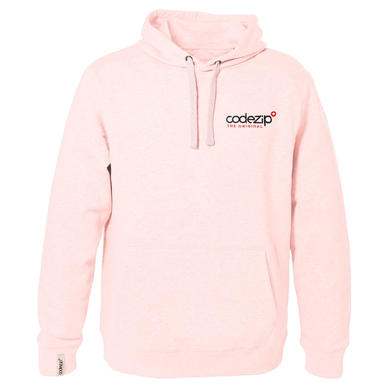 Light pink hoodie with original logo 