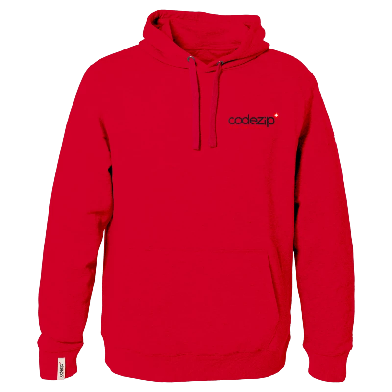 Roter Kapuzenpullover mit Original-Logo 