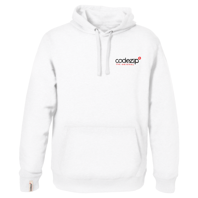 Sweat à capuche blanc comme neige avec logo original 