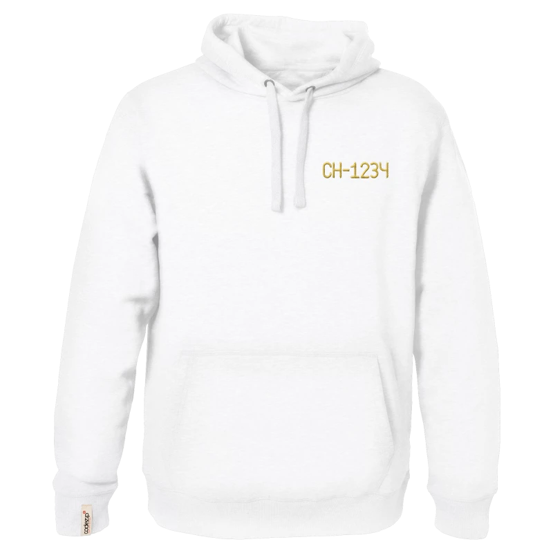 Sweat à capuche blanc comme neige personnalisable 