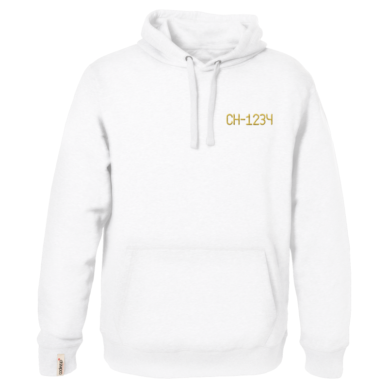 Sweat à capuche blanc comme neige personnalisable 