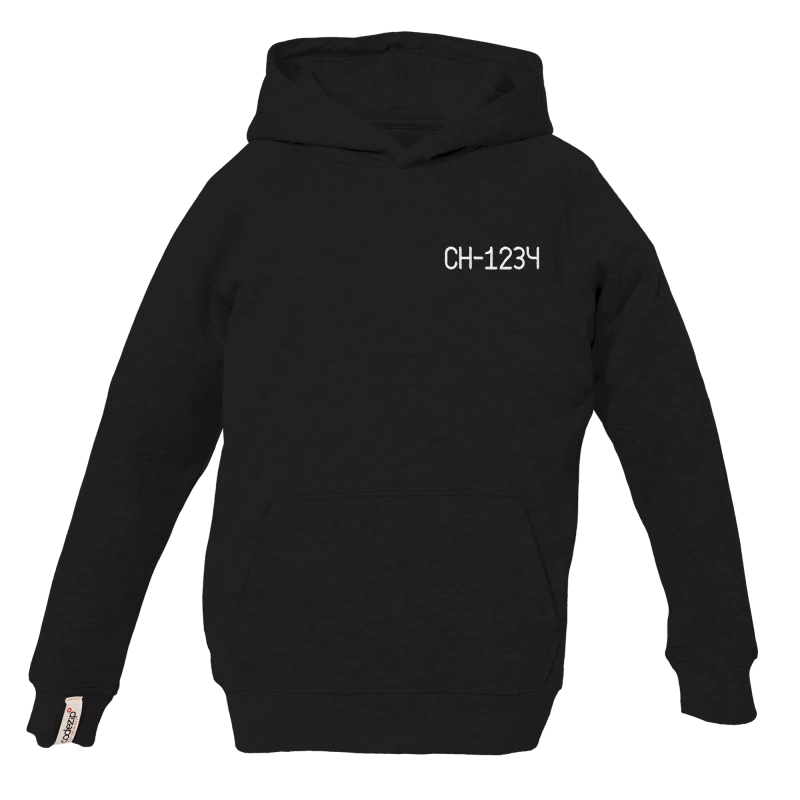 Kids hoodie, black, customisable