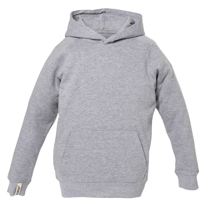 Grau melierter Kids Kapuzenpullover