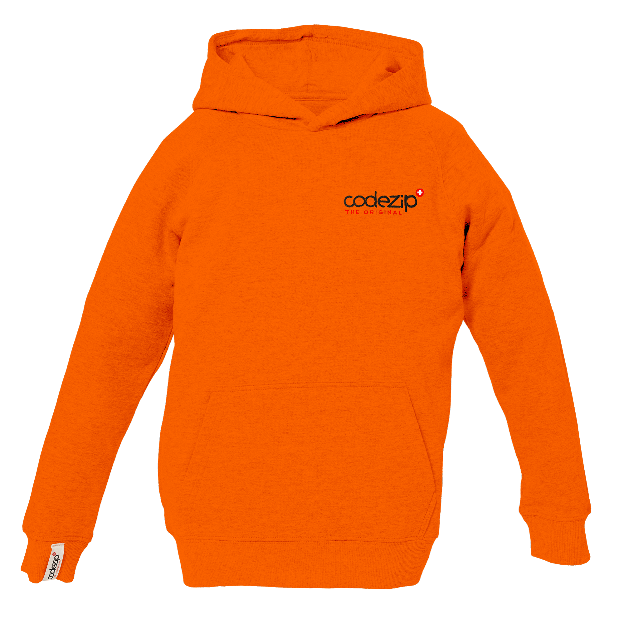 Kids orange hoodie with original logo | Grav