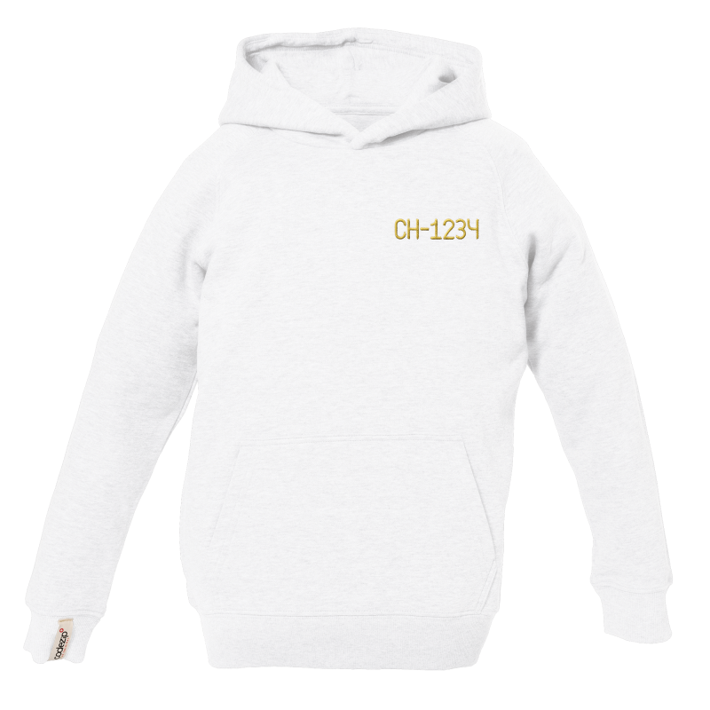 Sweat à capuche kids blanc personnalisable 