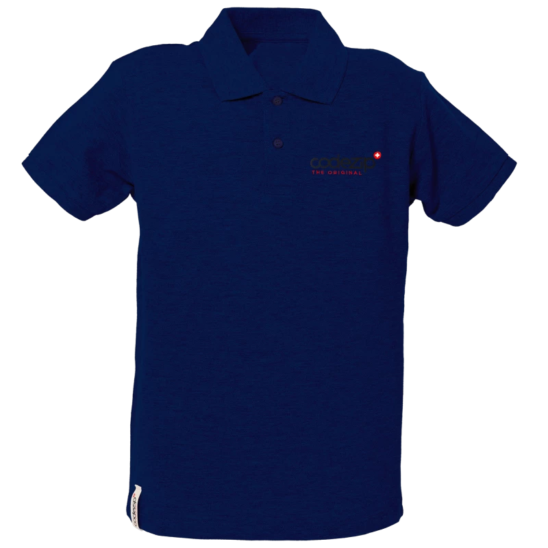 Navy blue polo shirt short sleeves kids with original logo 