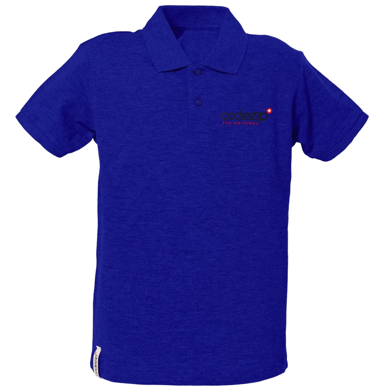 Polo bleu ciel manches courtes kids avec logo original 