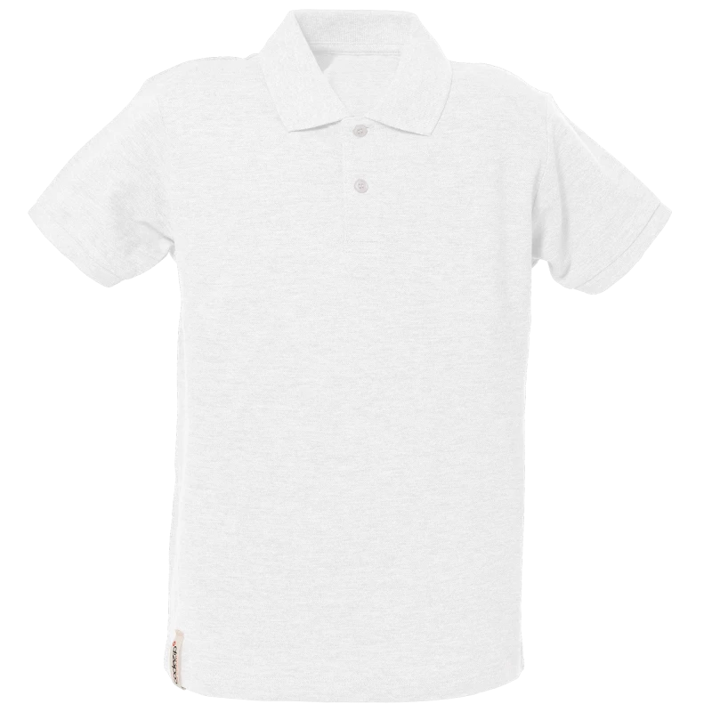 Weisses Kids Polo-Shirt mit kurzen Ärmeln