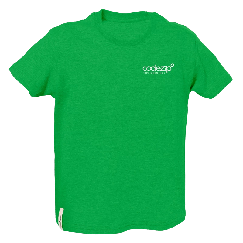 T-Shirt kids vert prairie avec logo blanc