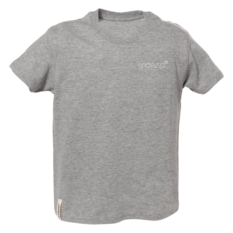 T-Shirt kids grey with tone on tone logo