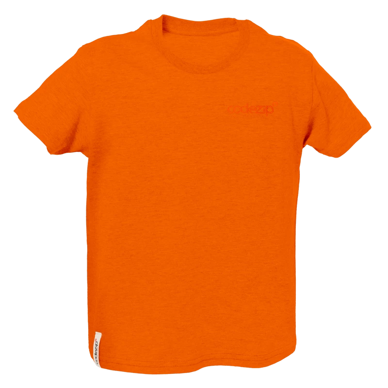 T-Shirt kids orange avec logo ton sur ton