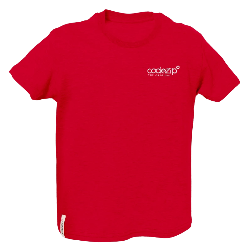 T-Shirt kids rouge suisse avec logo blanc