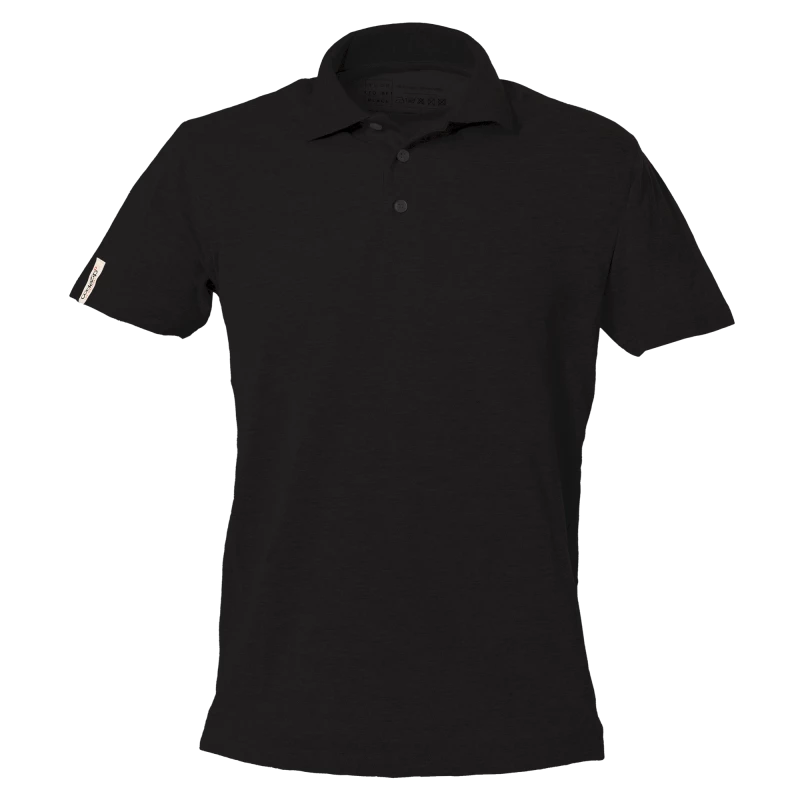 Schwarzes Polo-Shirt mit kurzen Ärmeln