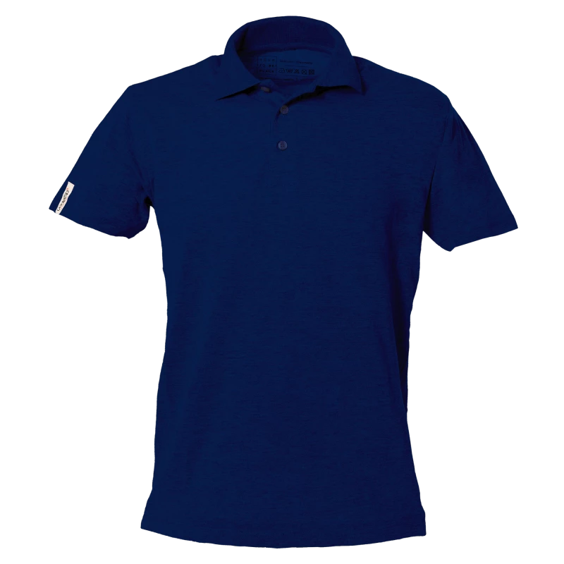 Blaues Polo-Shirt mit kurzen Ärmeln