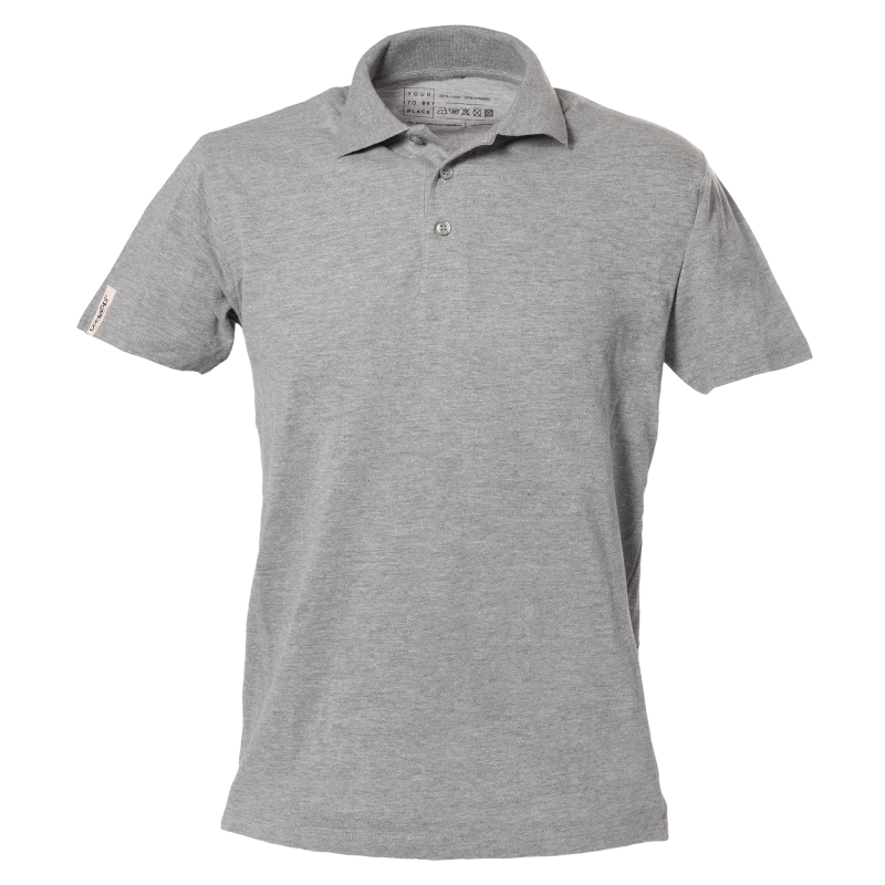 Light grey short sleeve polo