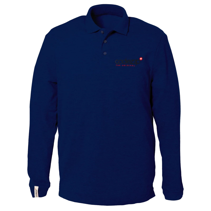 Navy blue polo with original logo 