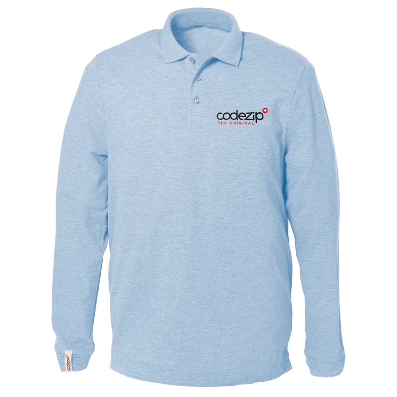 Sky blue polo with original logo 