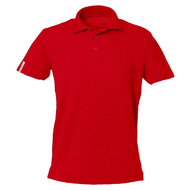 Red swiss polo short sleeves