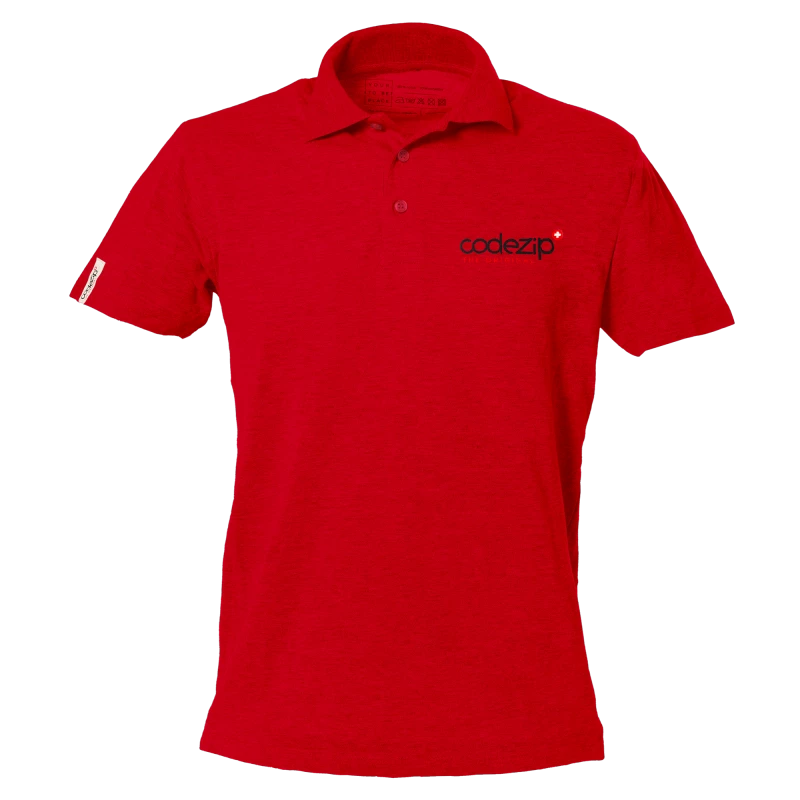 Swiss red short sleeve polo with original logo 