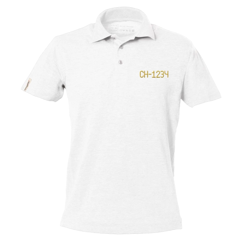 Polo blanc manches courtes personnalisable 