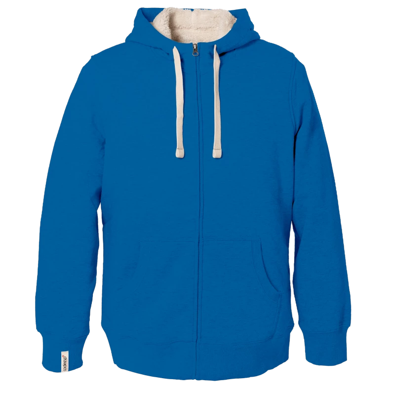 Veste Sherpa à capuche bleu royal