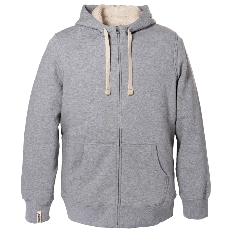 Sherpa Hooded Jacket grey mottled