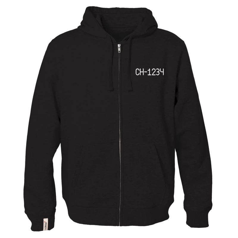 Veste zippée à capuche noir profond personnalisable 