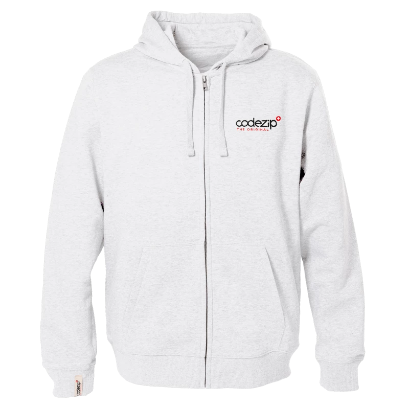 Weisse Kapuzen-Sweatjacke mit Original-Logo