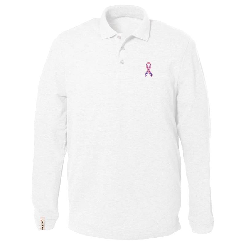 White long sleeve polo shirt