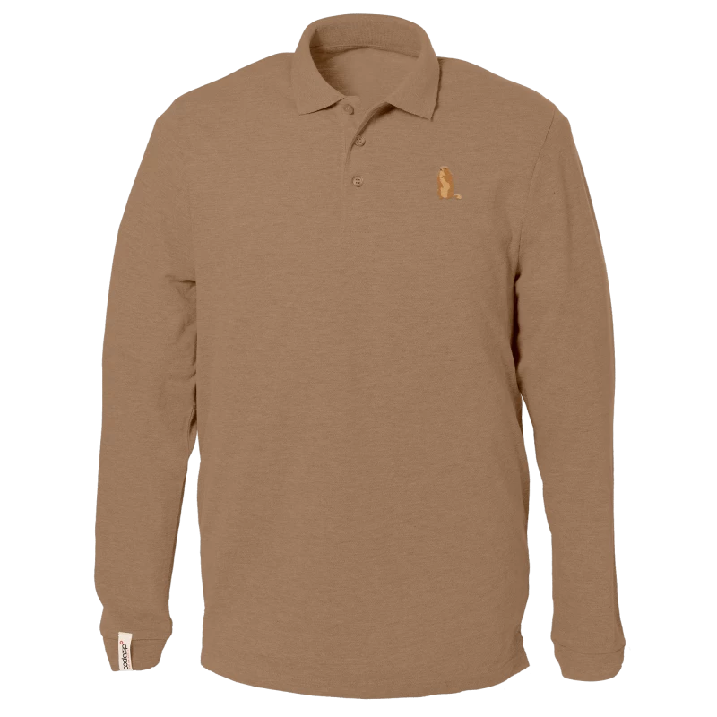 Sand polo long sleeves with marmot