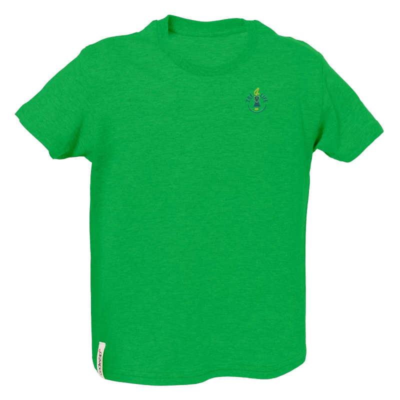 Prairie green kids T-Shirt with "Zoé4life" logo