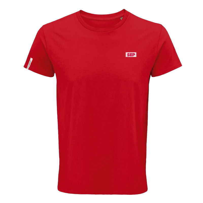T-Shirt Man rouge suisse avec logo SEP