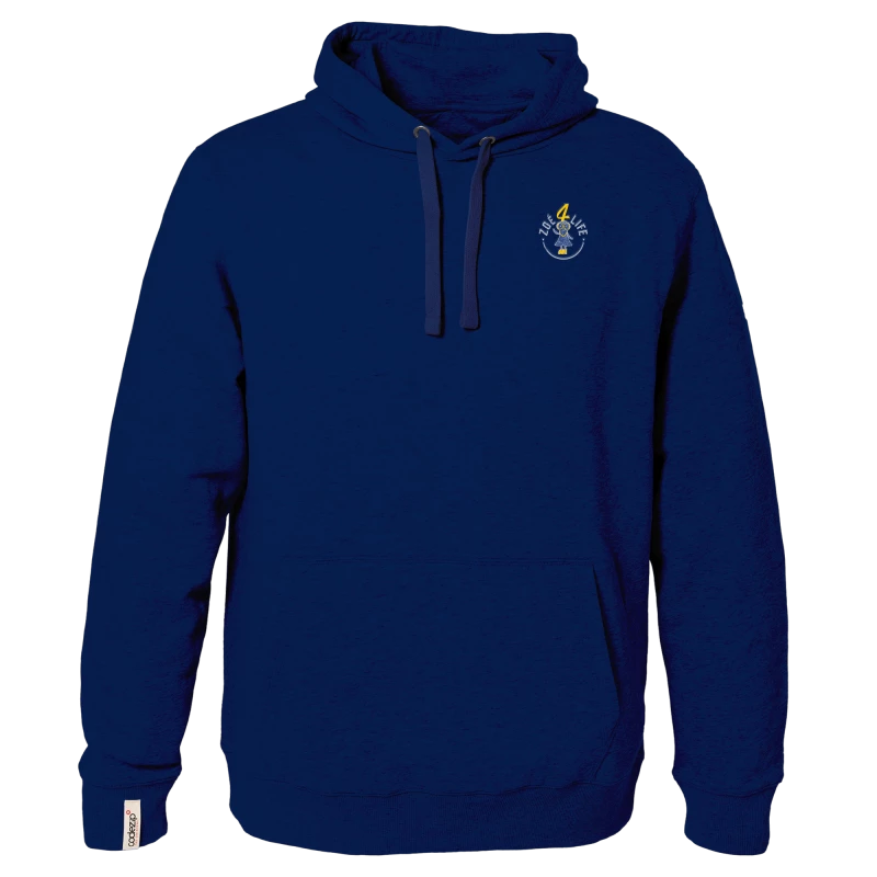 Navy blue hoodie with "Zoé4life" logo