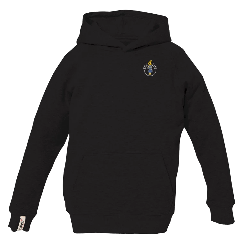 Kids Schwarzer Kapuzenpullover mit "Zoé4life" Logo