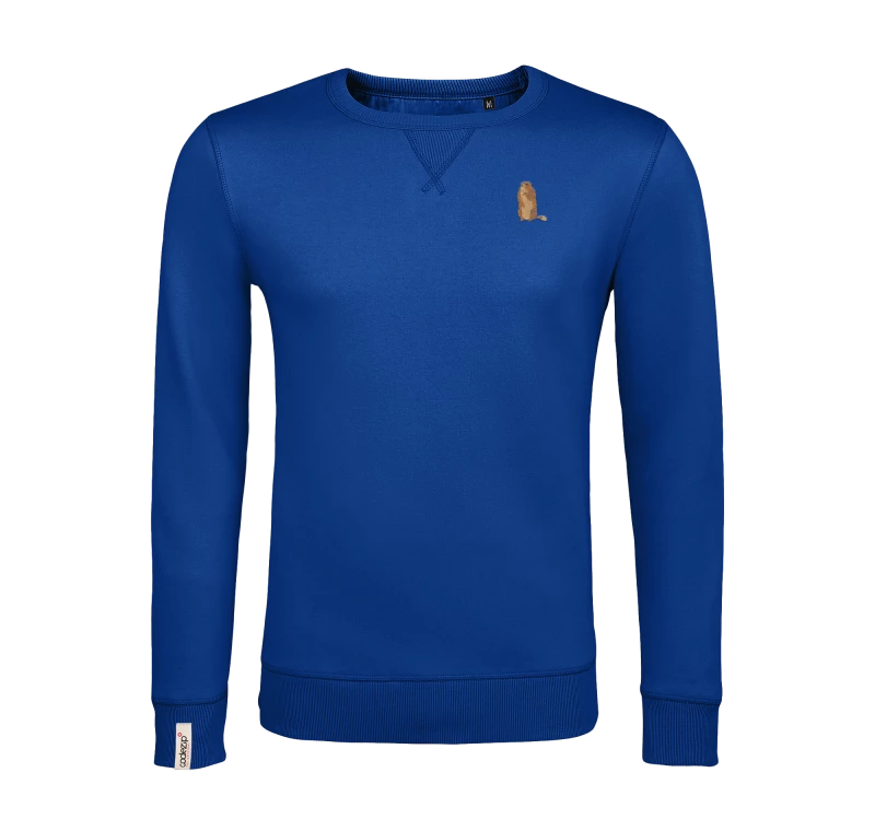 Sweat-shirt unisexe bleu royal avec marmotte