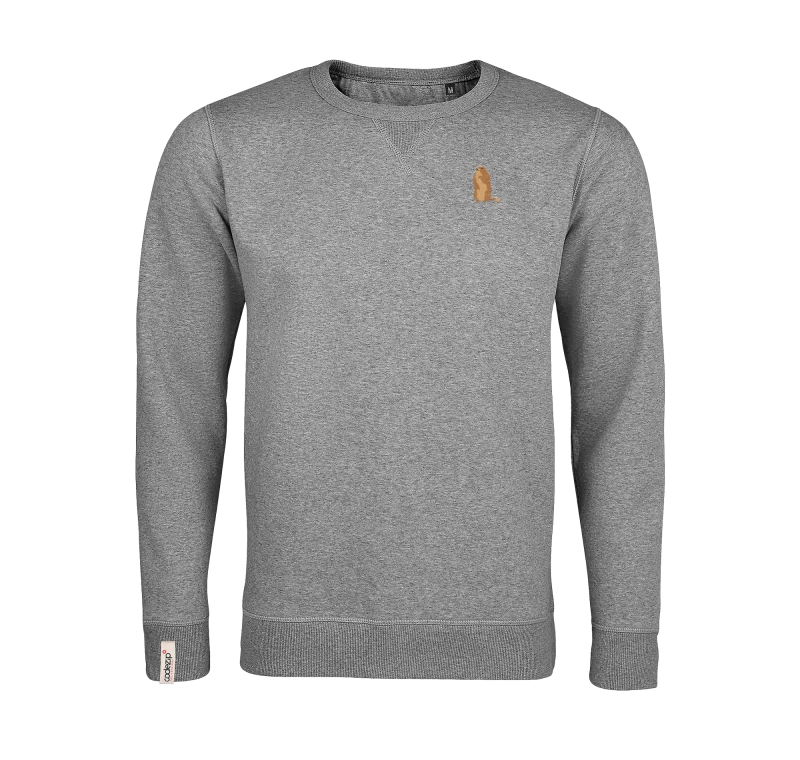 Sweat-shirt unisexe gris clair avec marmotte