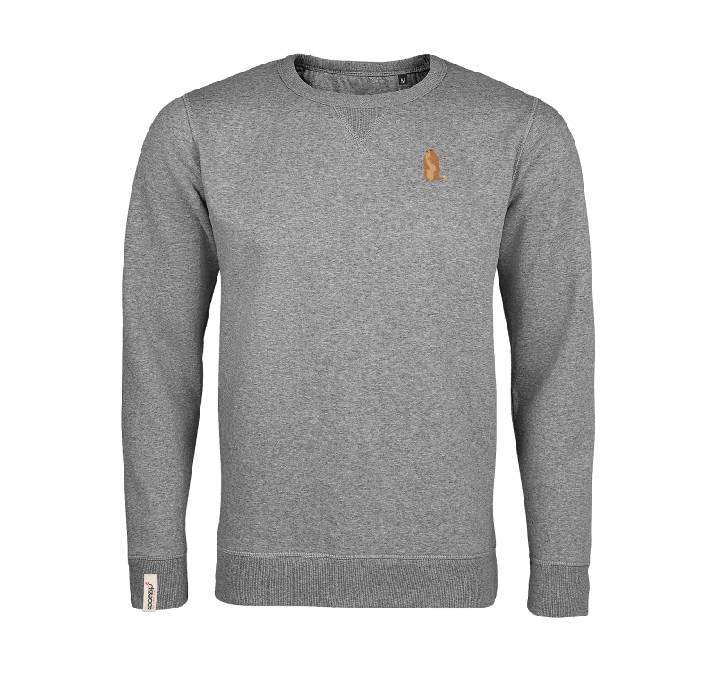 Sweat-shirt unisexe gris clair avec marmotte