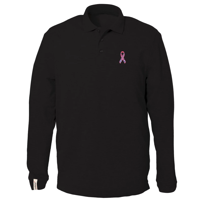 Black long sleeve polo with "Ramer en Rose Zurich" logo