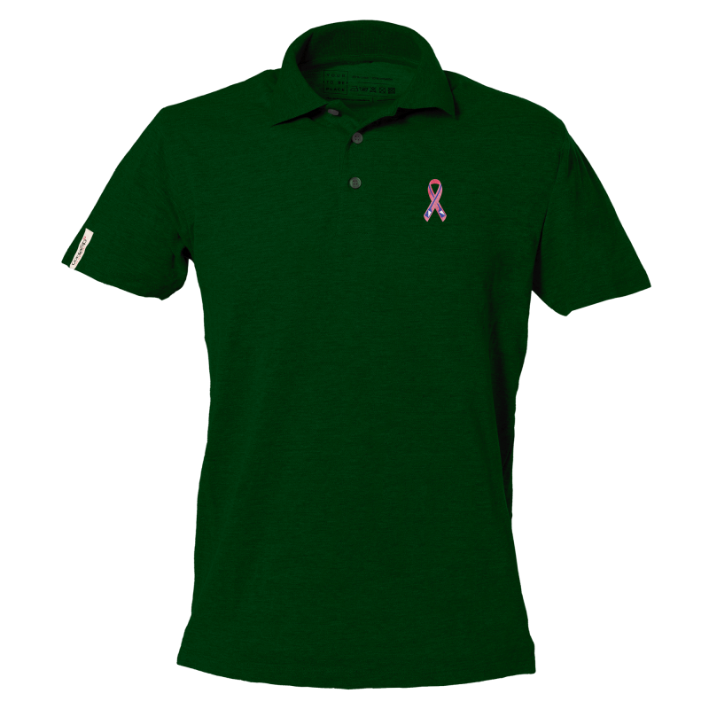 Polo vert golf manches courtes avec logo 